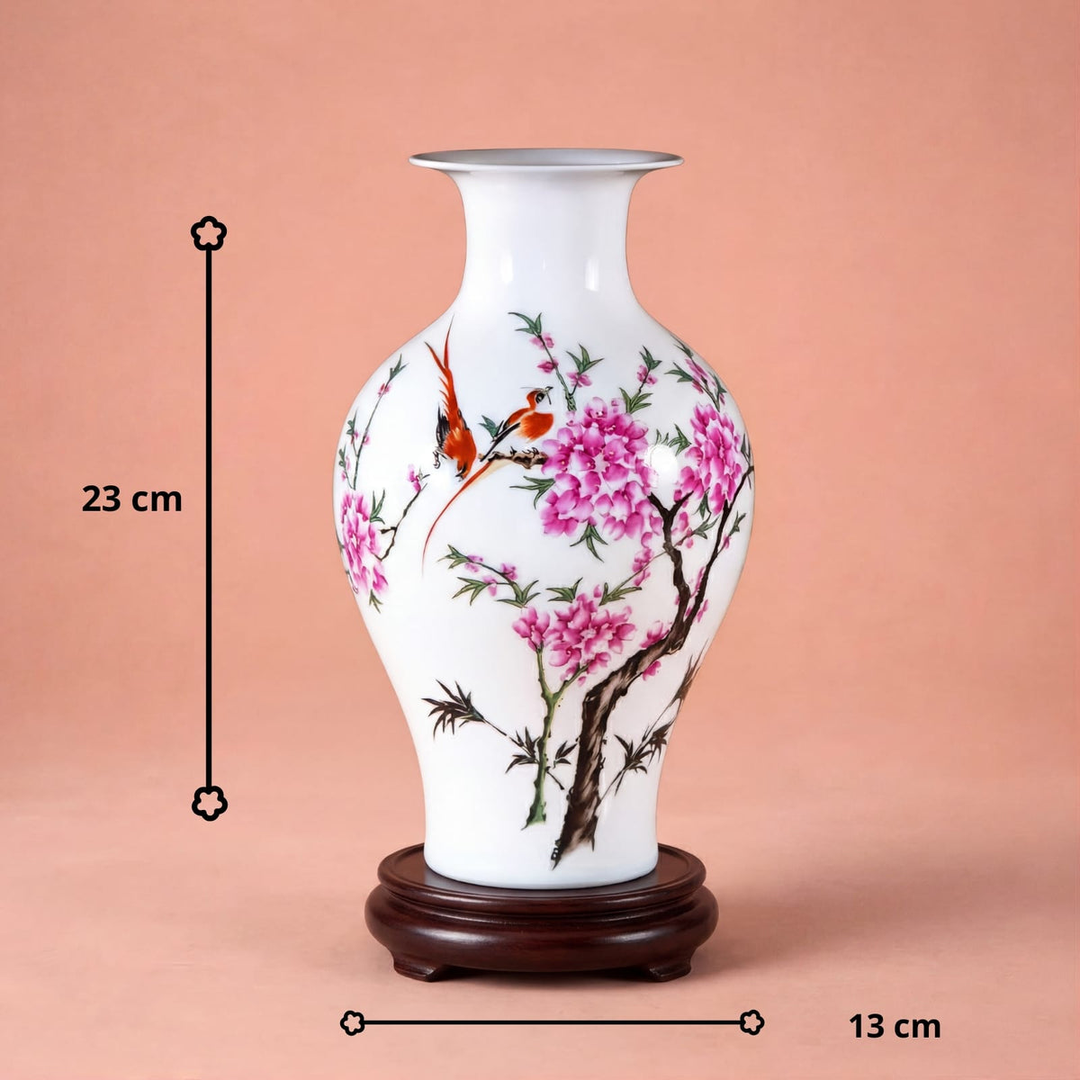 Vase chinois en porcelaine blanche