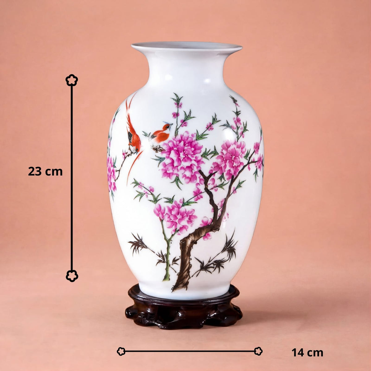 Vase chinois en porcelaine blanche