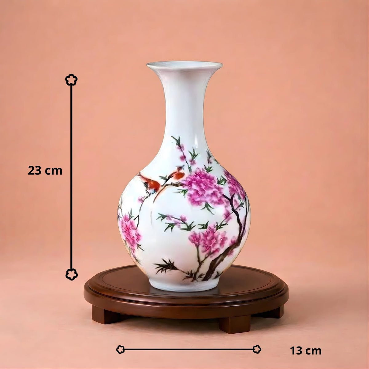 Vase chinois en porcelaine blanche