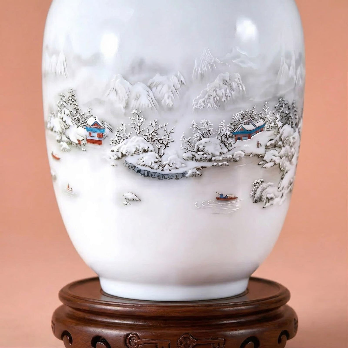 Vase chinois traditionnelle en céramique et porcelaine