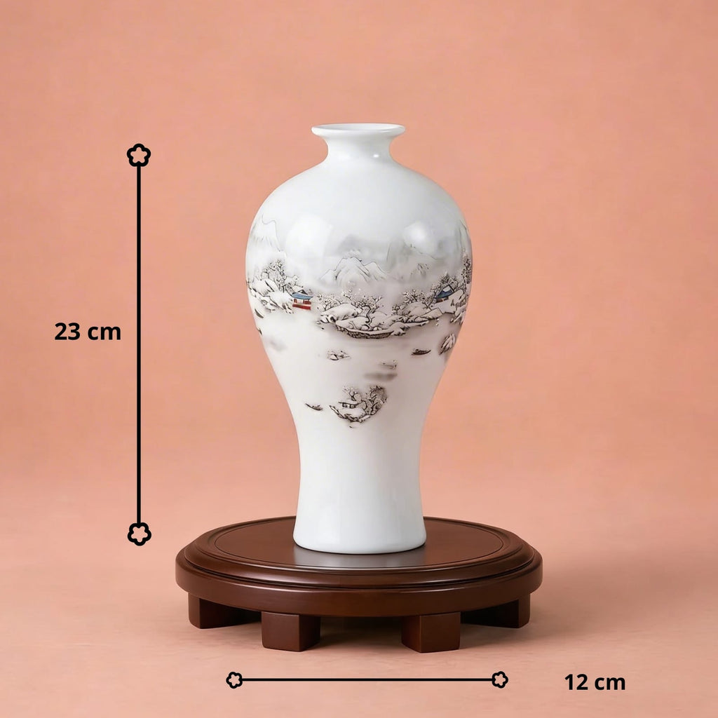 Vase chinois traditionnelle en céramique et porcelaine