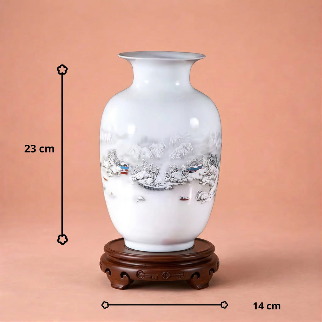 Vase chinois traditionnelle en céramique et porcelaine