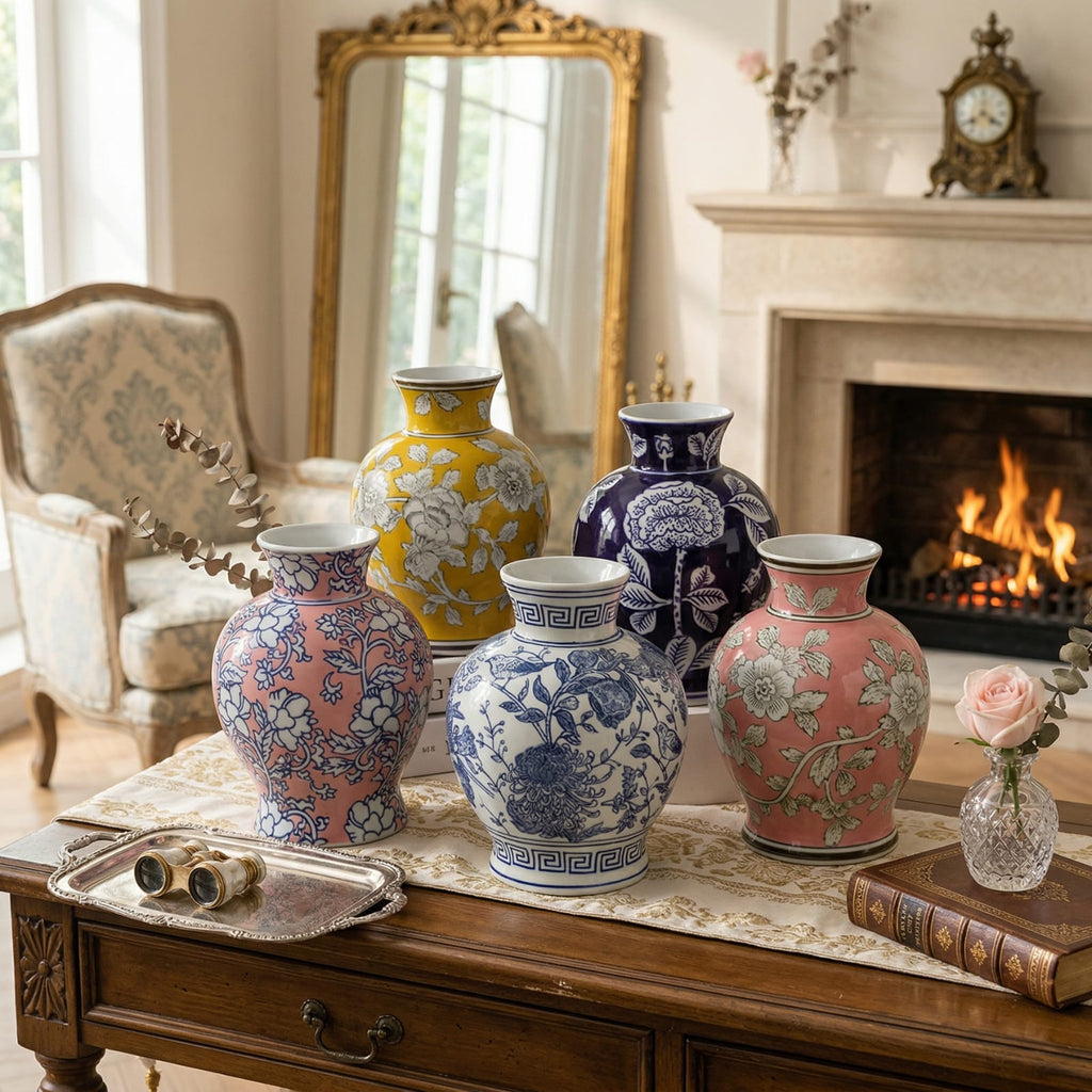 Vase chinois vintage en porcelaine