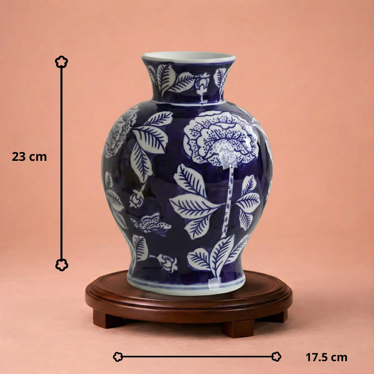 Vase chinois vintage en porcelaine