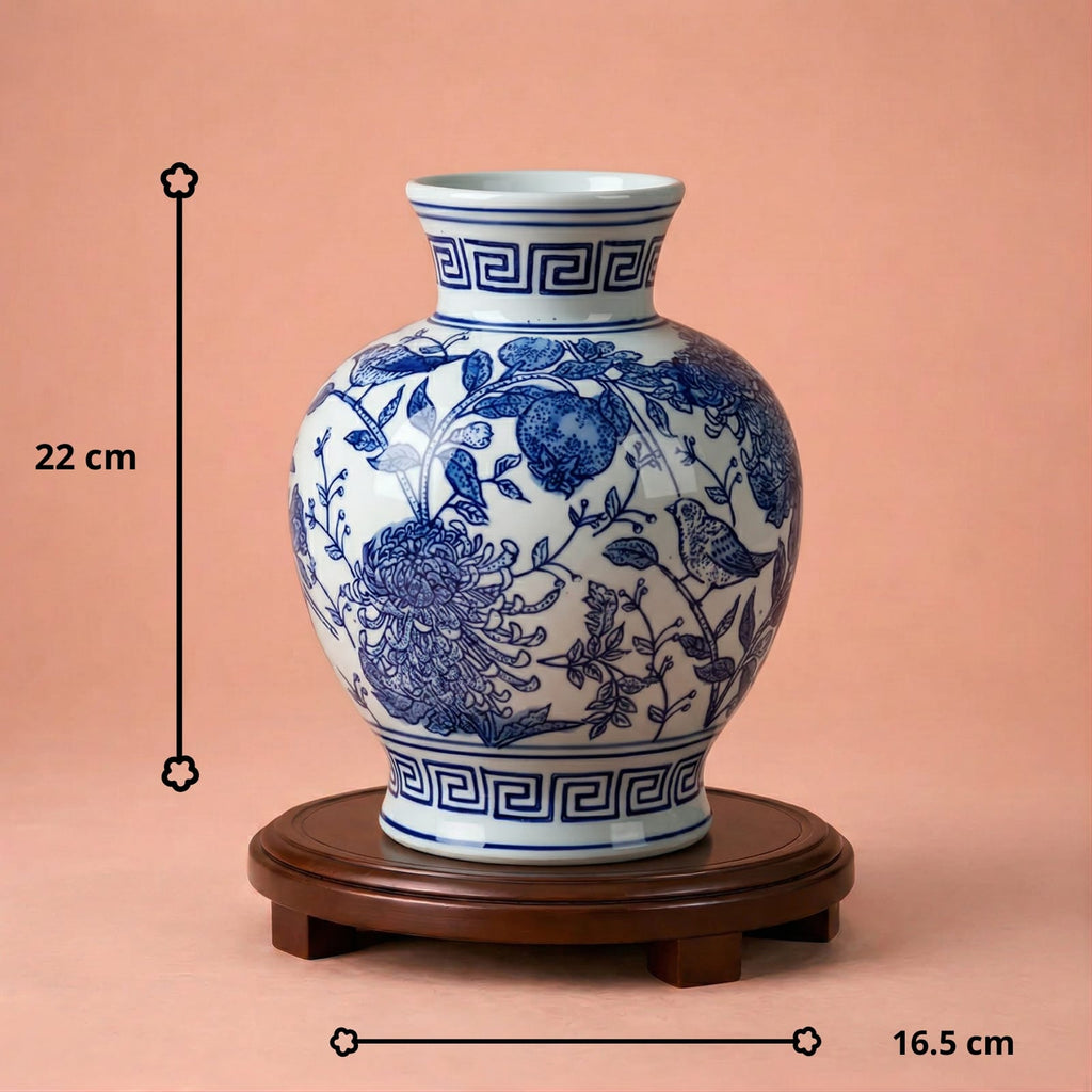 Vase chinois vintage en porcelaine