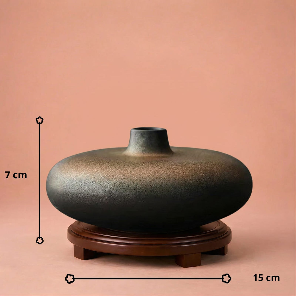 Vase de décoration japonais en terre cuite