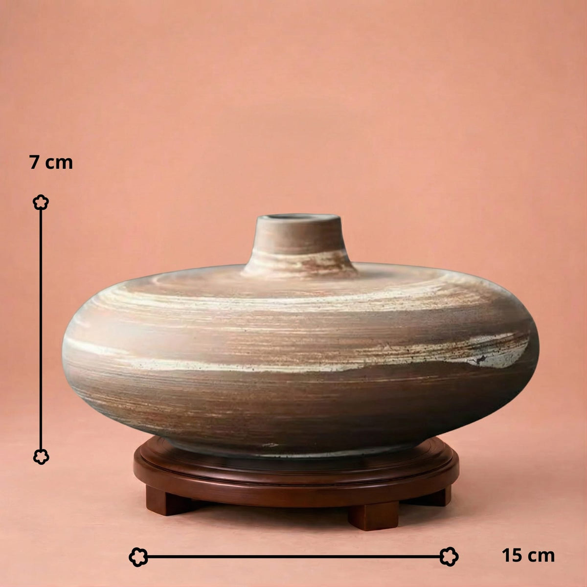 Vase de décoration japonais en terre cuite