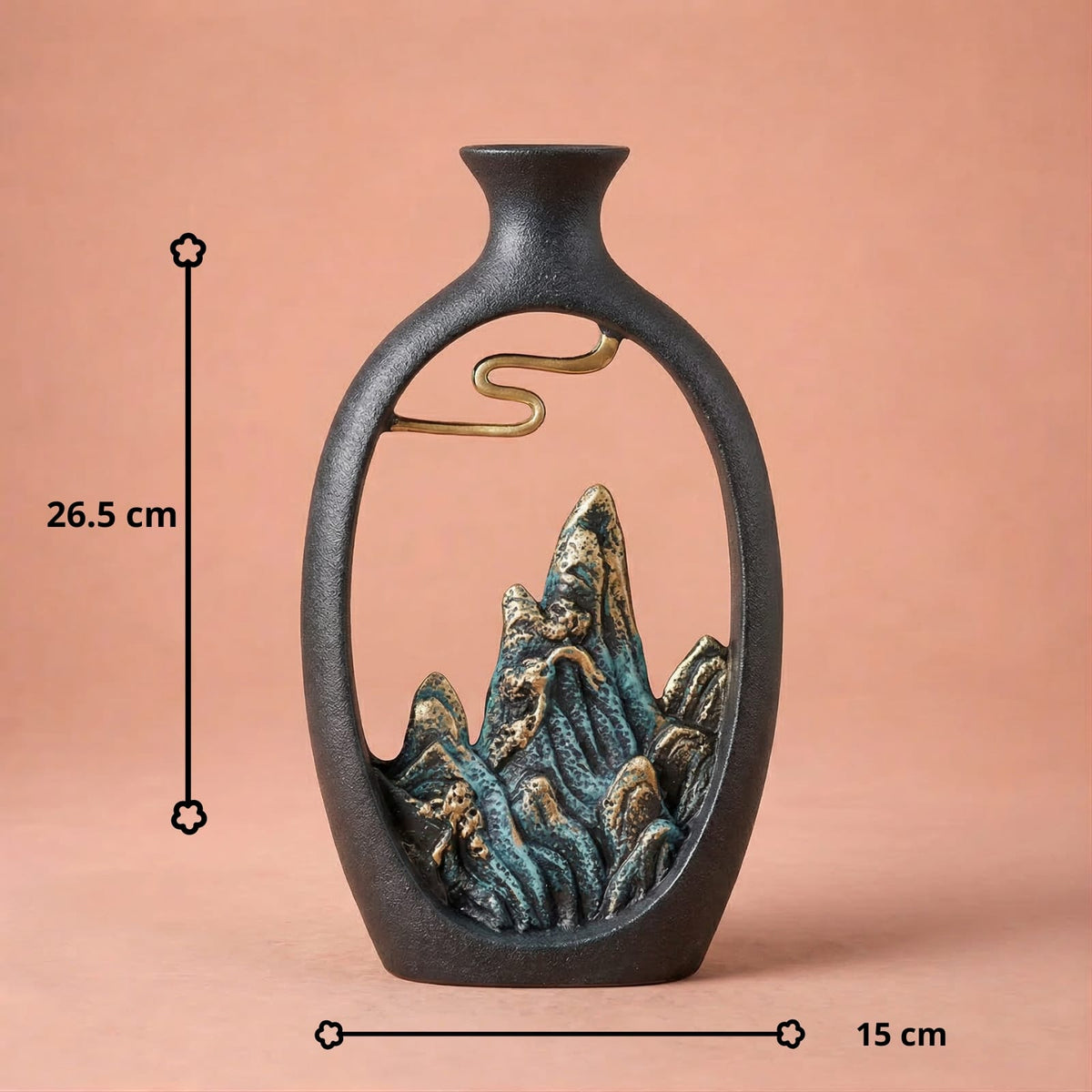 Vase de richesse japonais en résine