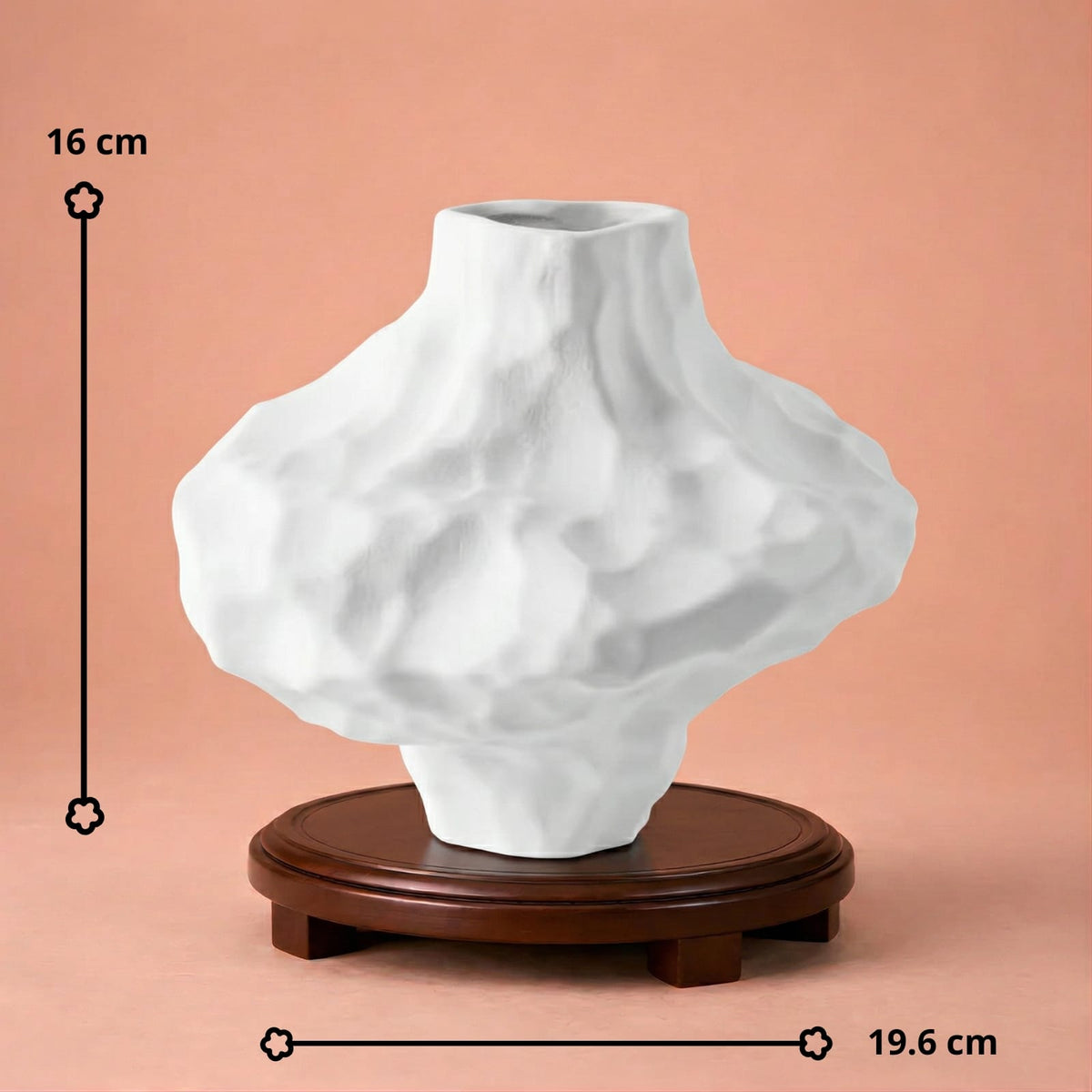 Vase design effet pierre en céramique