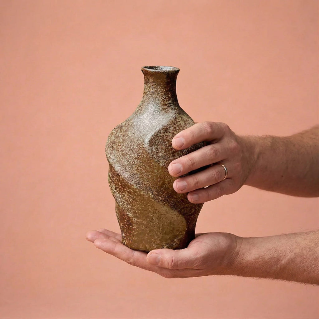 Vase design japonais en terre cuite