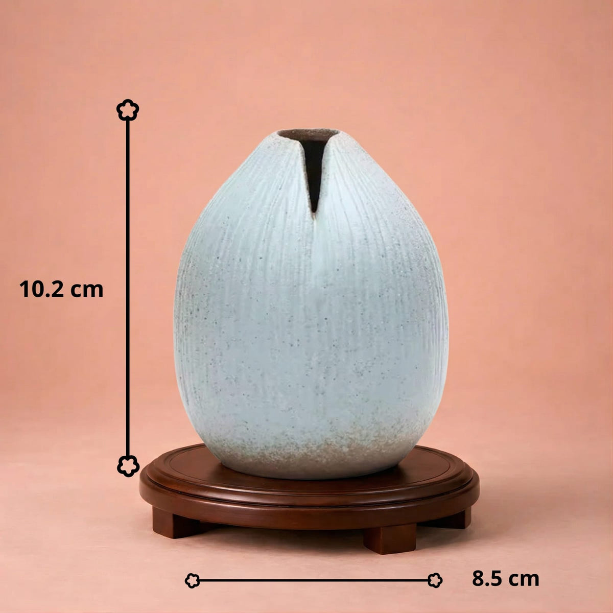 Vase du japon en terre cuite – forme galet texturée
