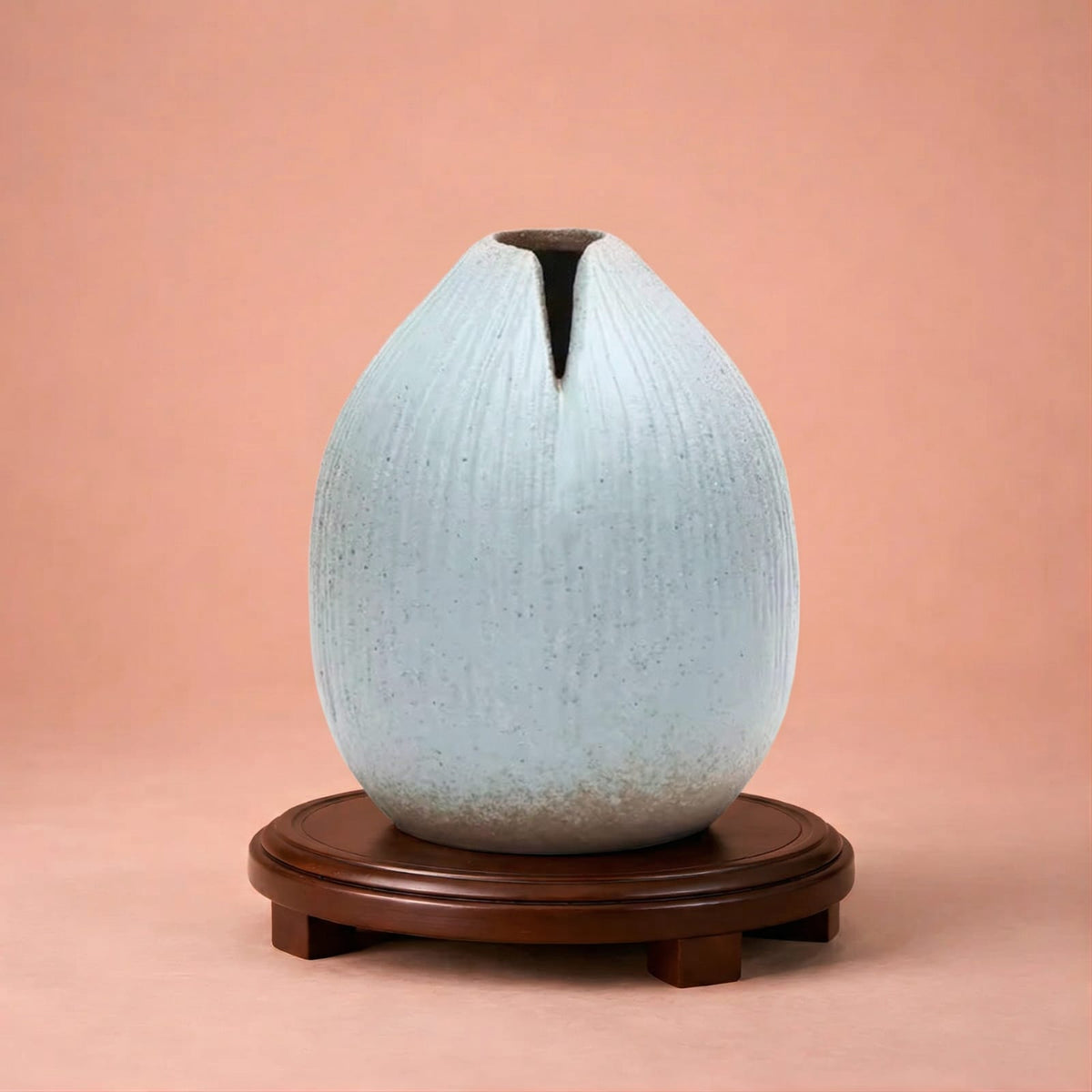 Vase du japon en terre cuite – forme galet texturée