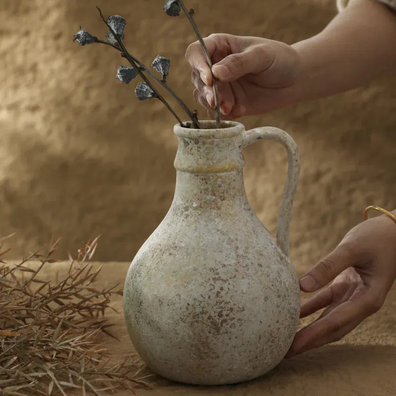 Vase en céramique artisanale vintage | Décoration naturelle