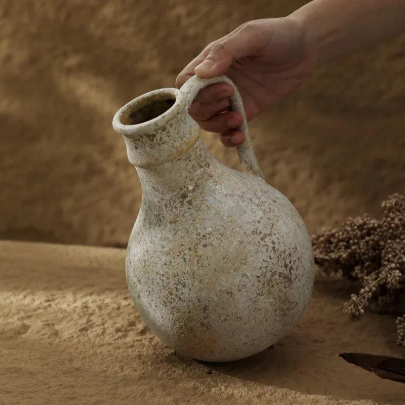Vase en céramique artisanale vintage | Décoration naturelle