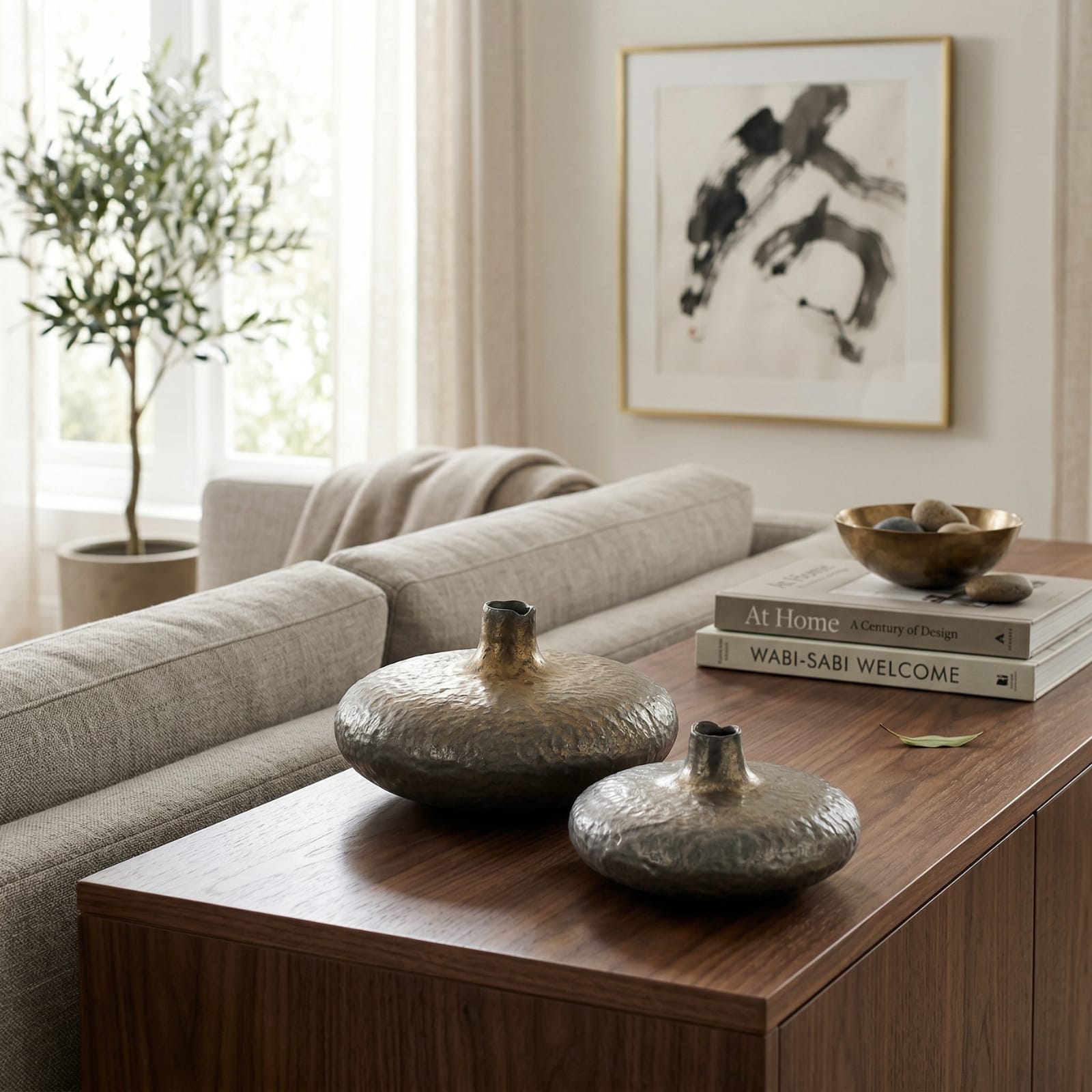 Vase en céramique de décoration – style chinois rétro Image
