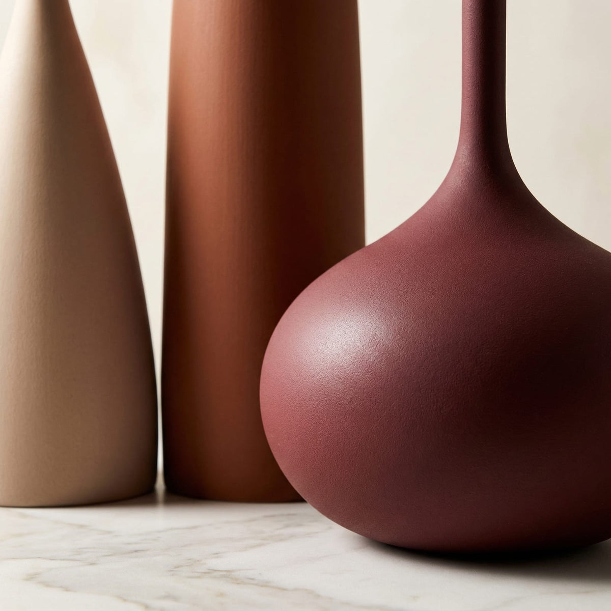 Vase en céramique design Morandi