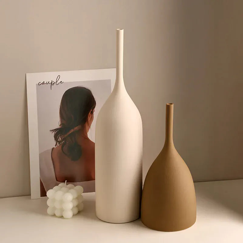 Vase en céramique design Morandi