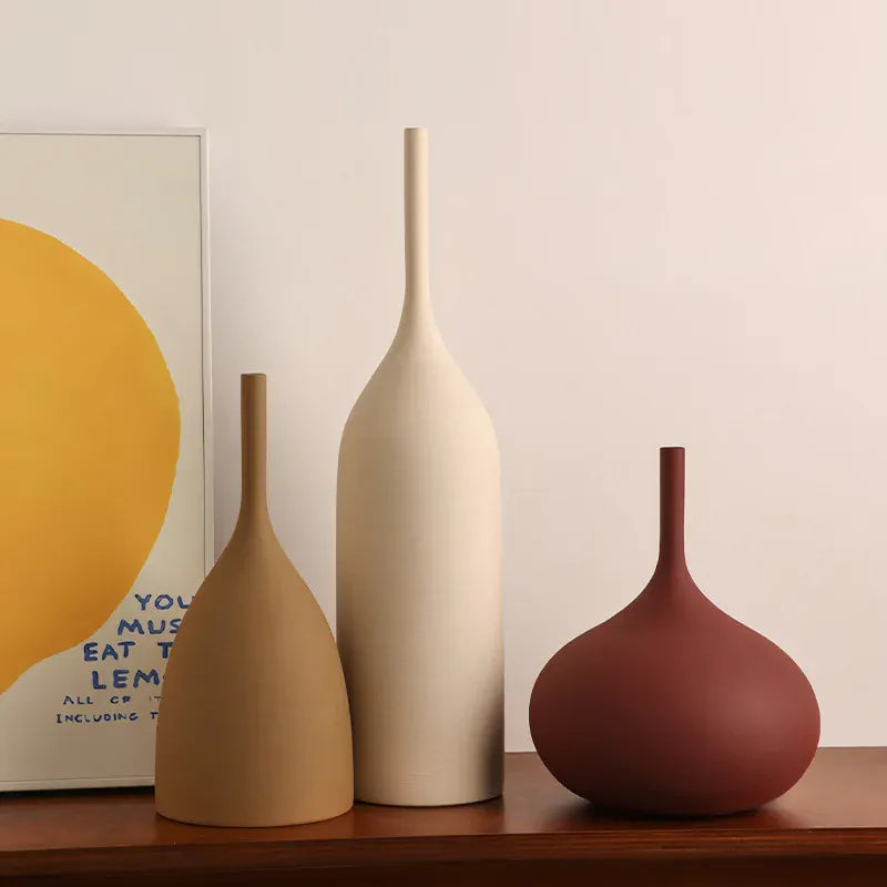 Vase en céramique design Morandi