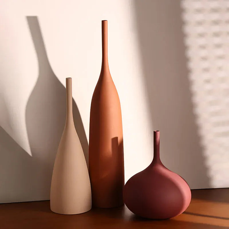 Vase en céramique design Morandi