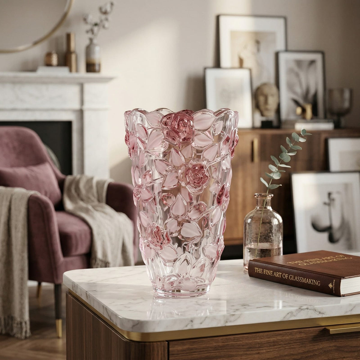 Vase en cristal ancien de luxe