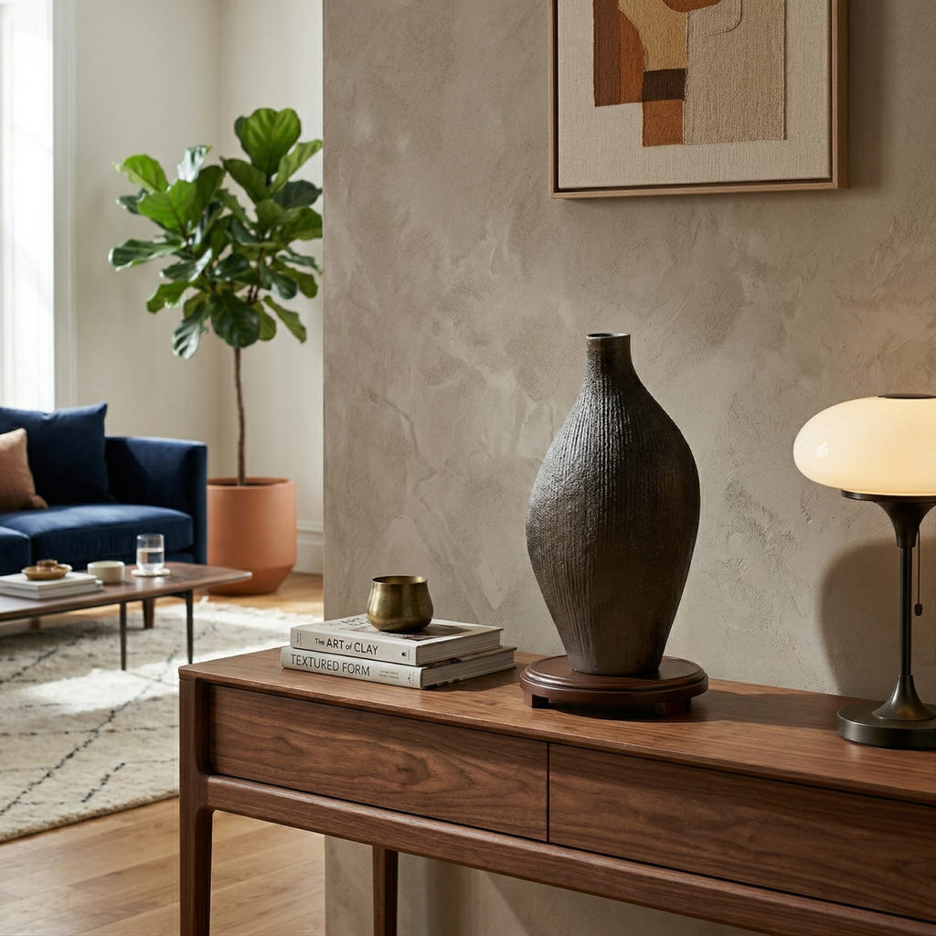 Vase en terre cuite japonais moderne