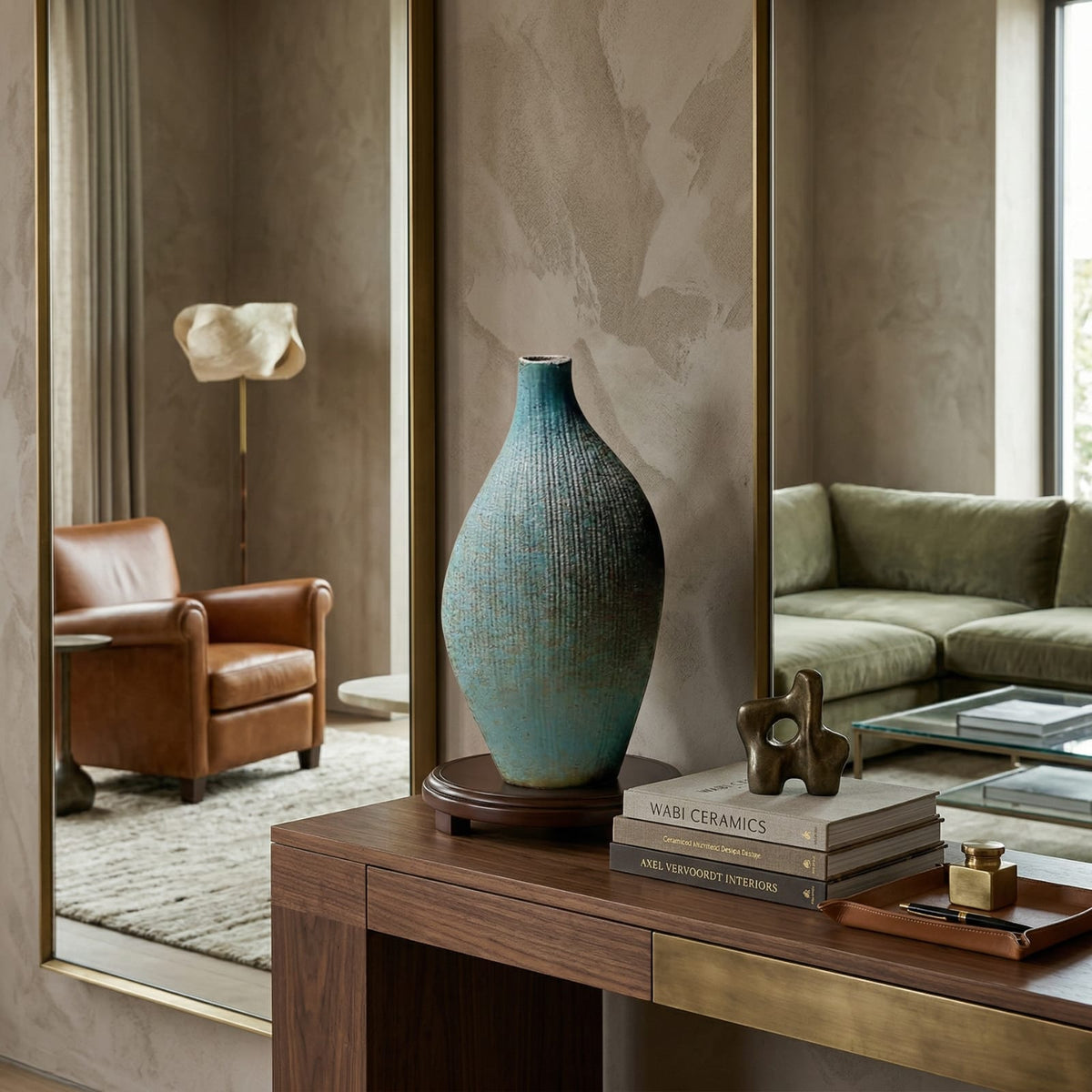 Vase en terre cuite japonais moderne