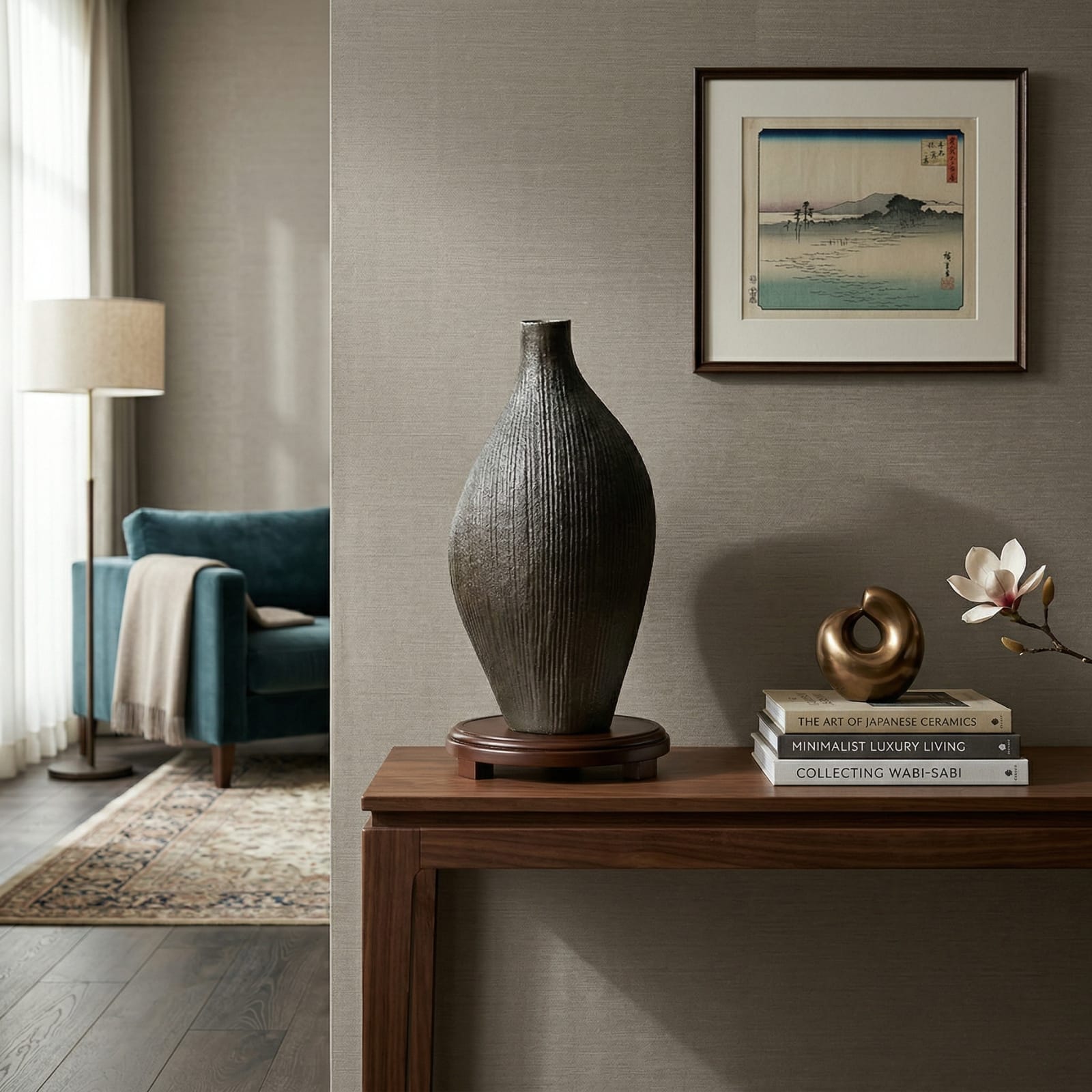 Vase en terre cuite japonais moderne Image