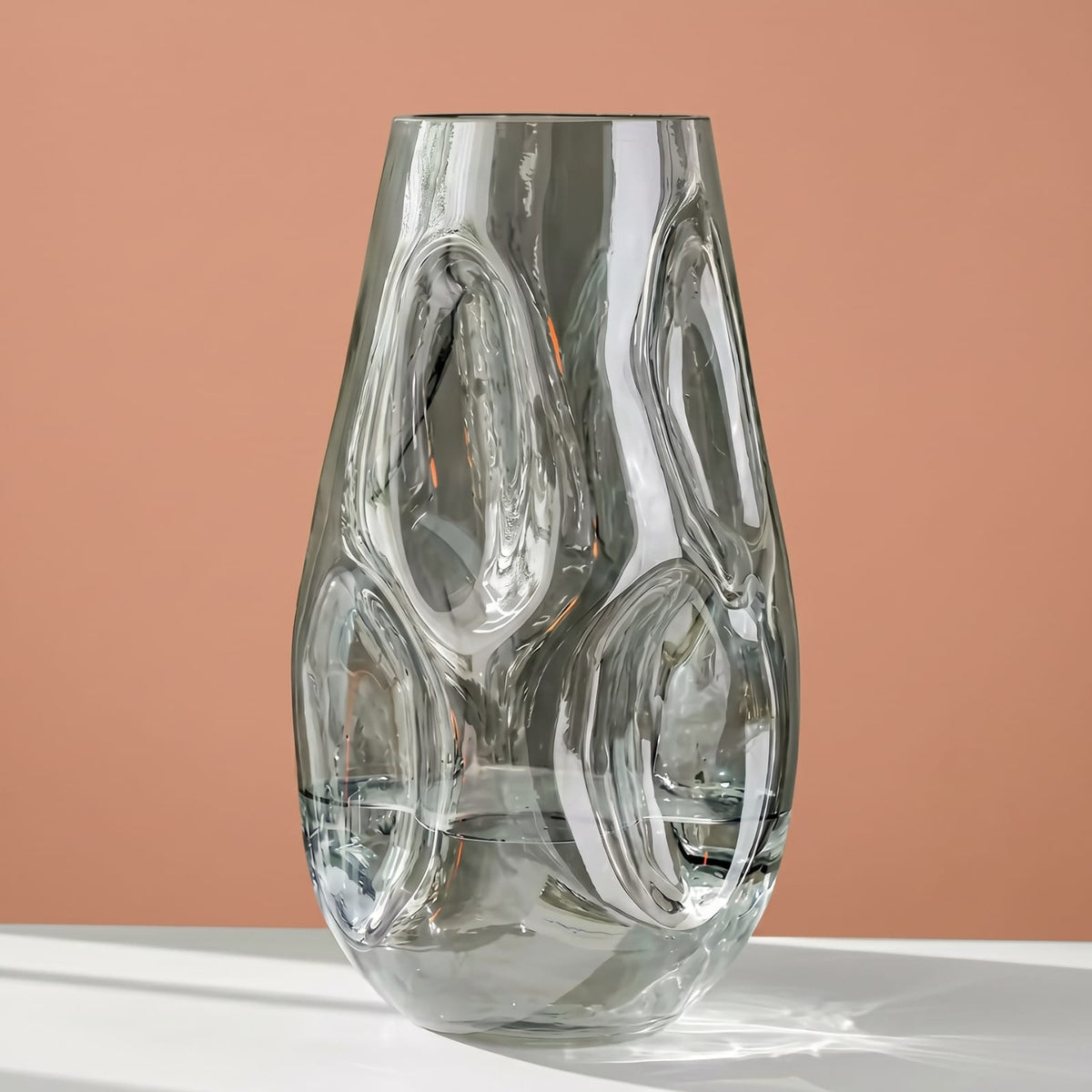 Vase en vitrail original transparent
