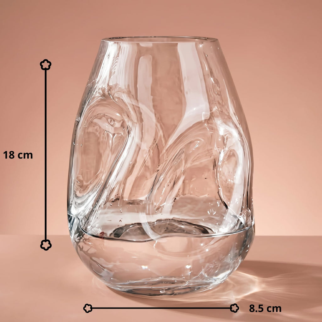Vase en vitrail original transparent