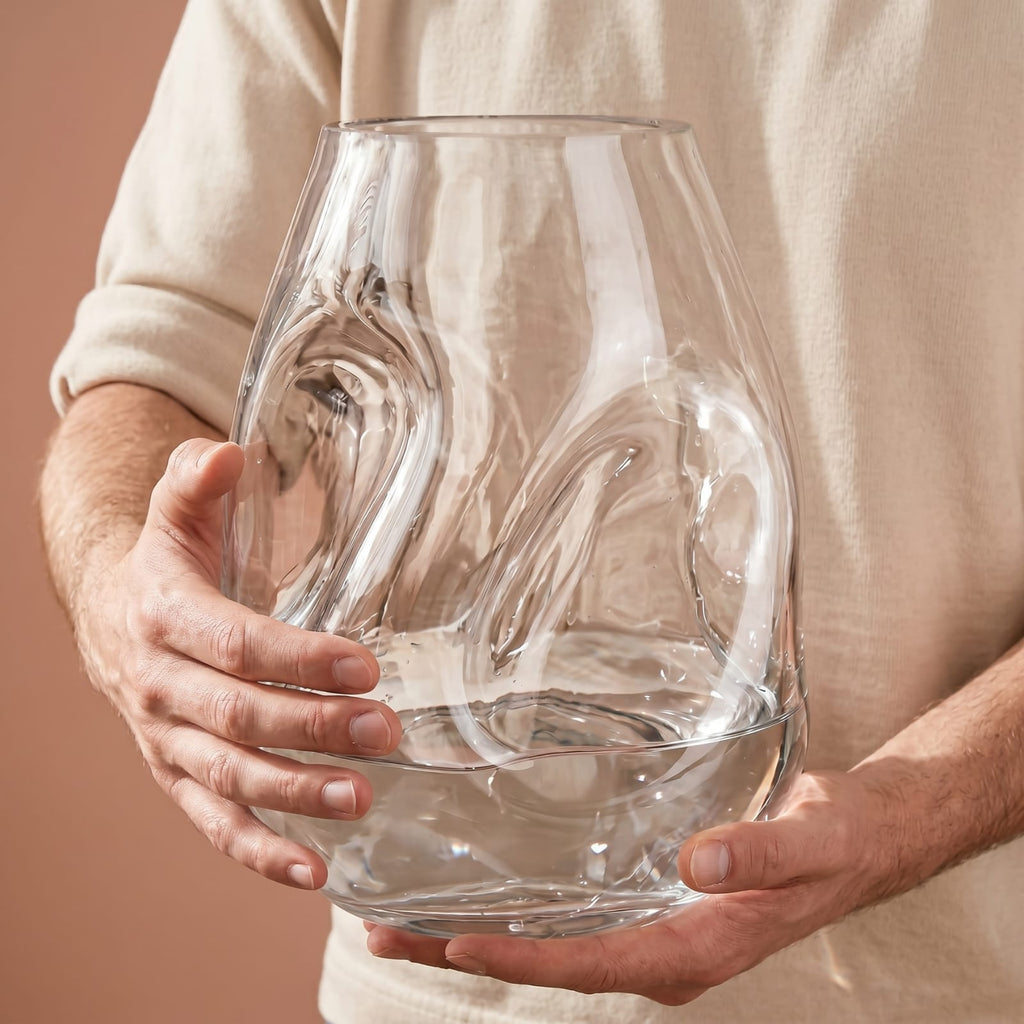 Vase en vitrail original transparent