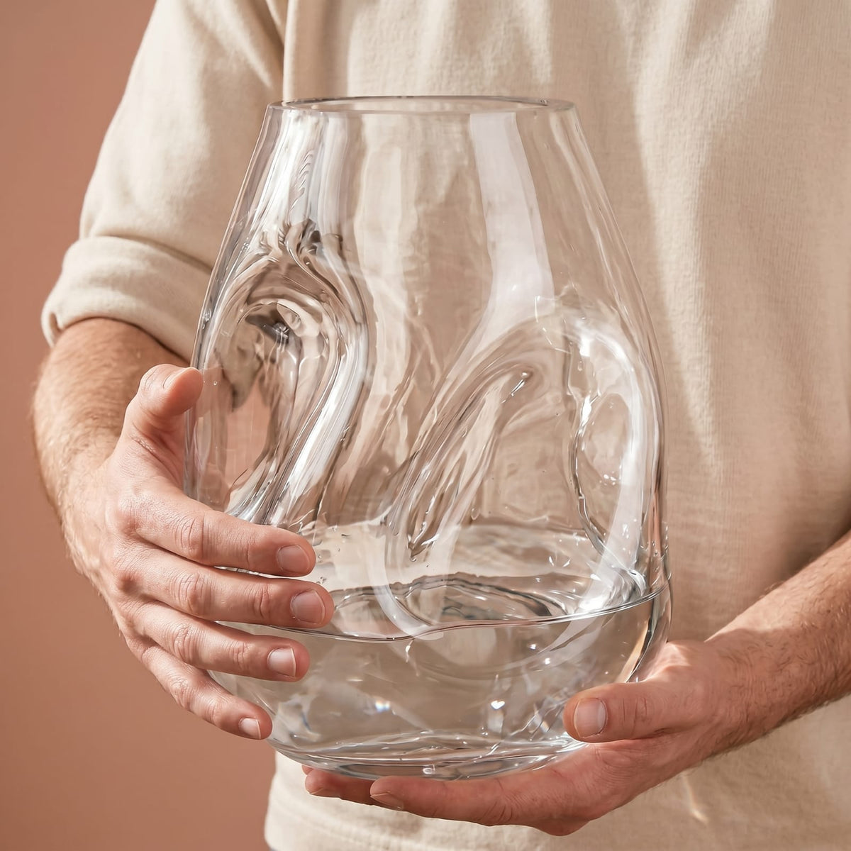 Vase en vitrail original transparent