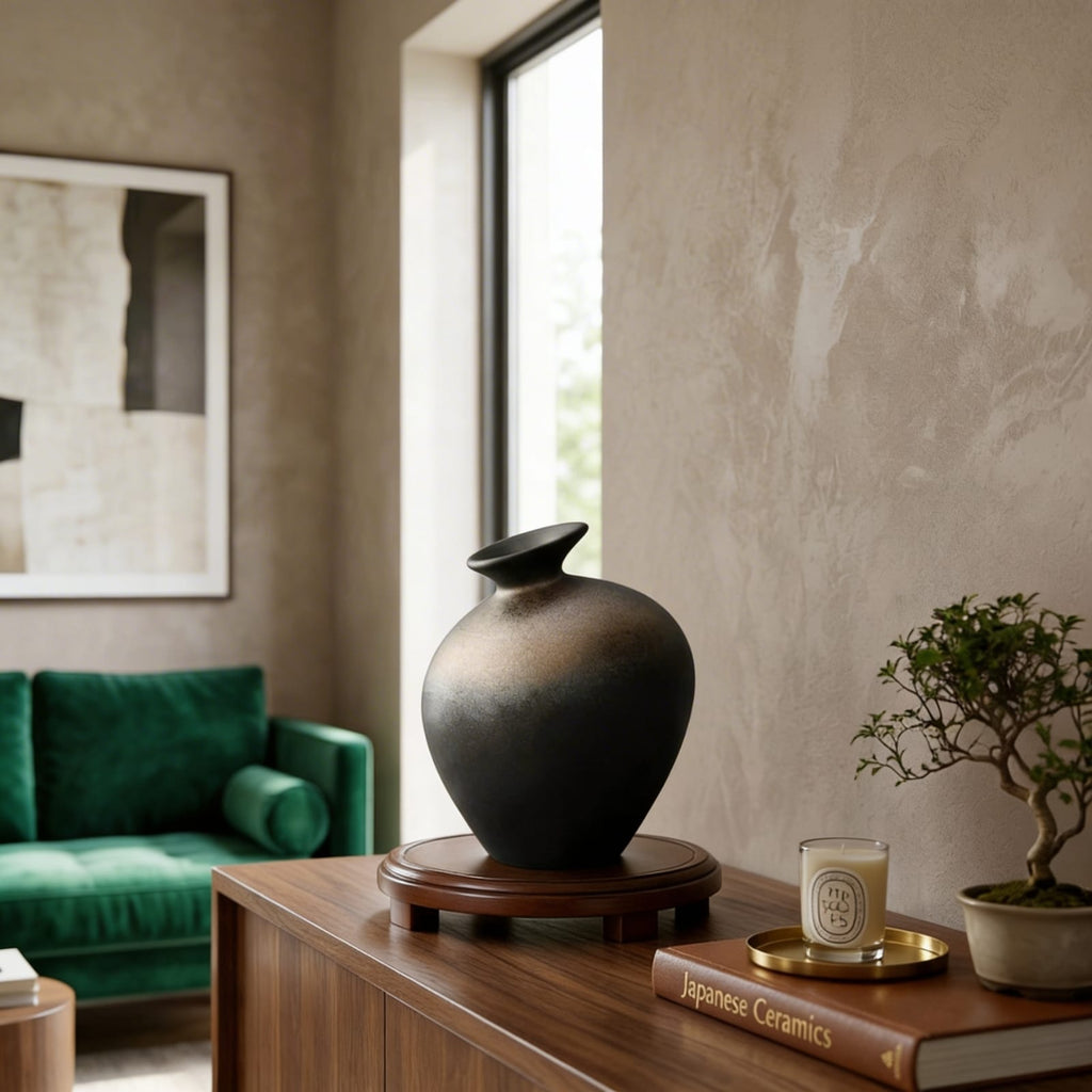 Vase japonais design en terre cuite