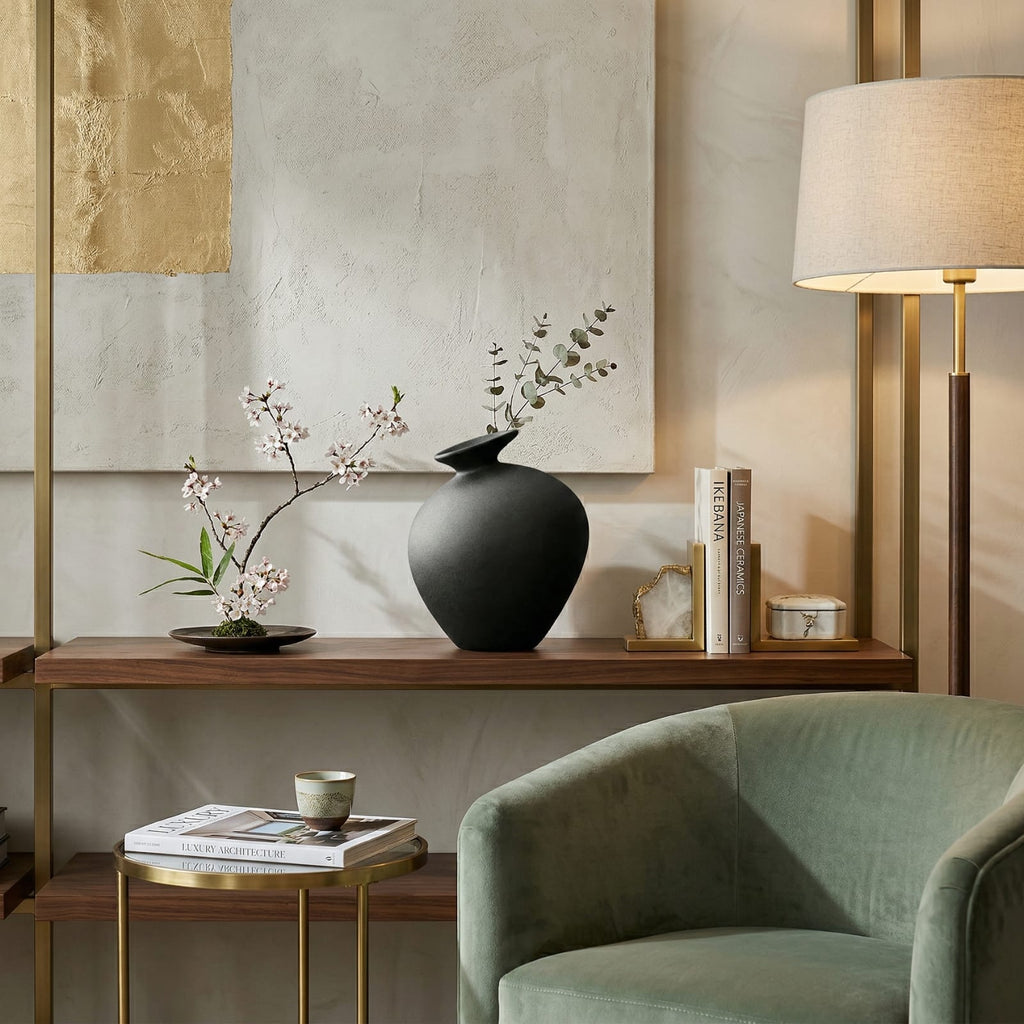 Vase japonais design en terre cuite