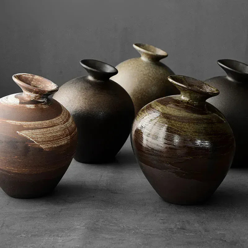 Vase japonais design en terre cuite