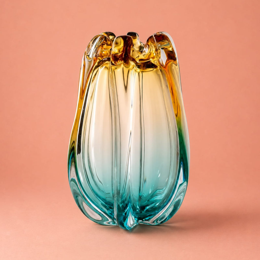 Vase Multicolore en Verre Soufflé | La Galerie du Vase