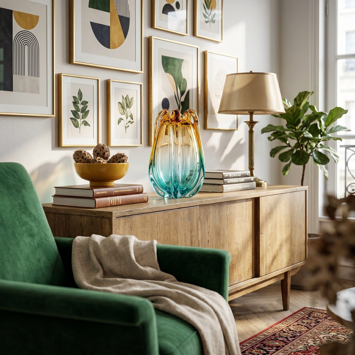Vase Multicolore en Verre Soufflé | La Galerie du Vase