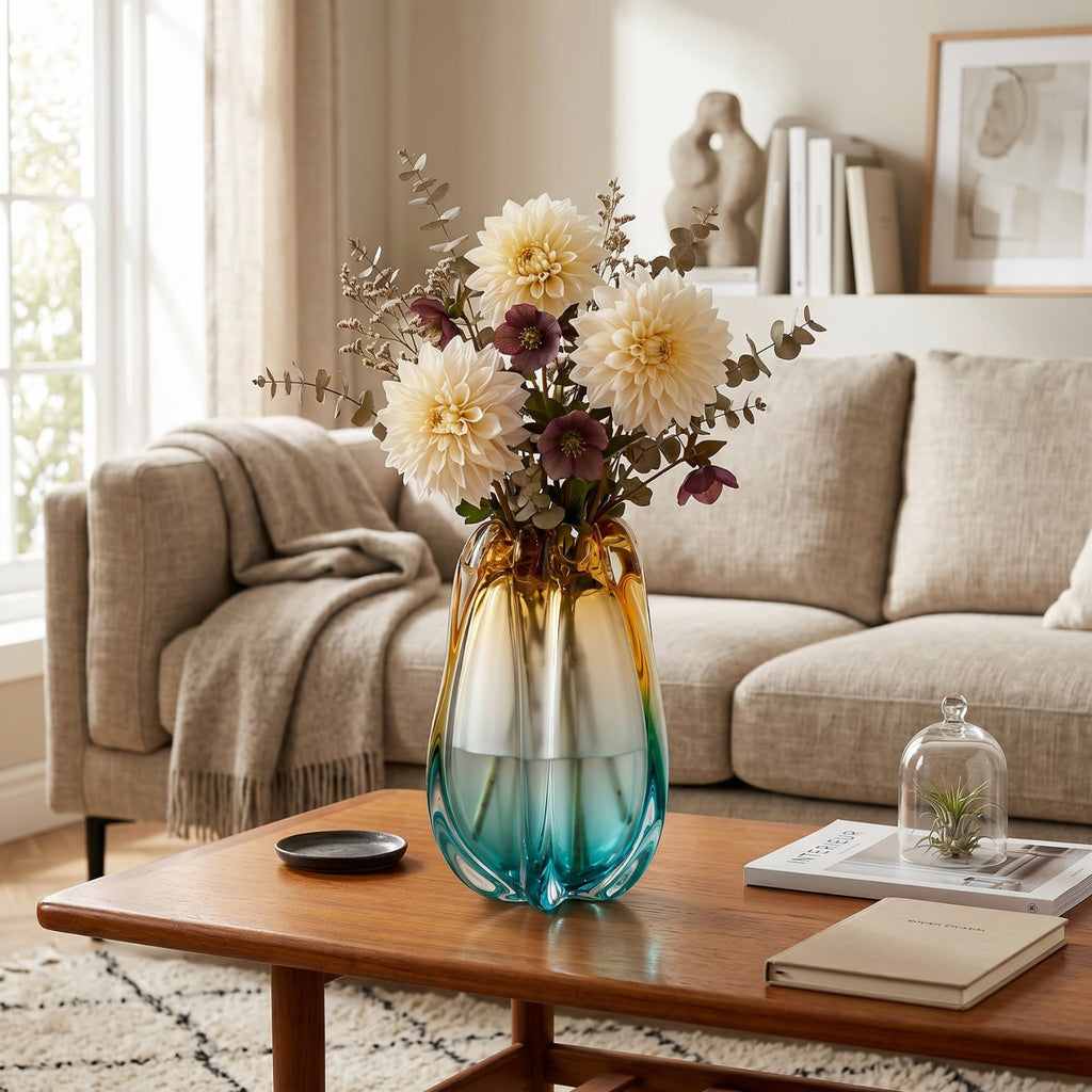 Vase Multicolore en Verre Soufflé | La Galerie du Vase