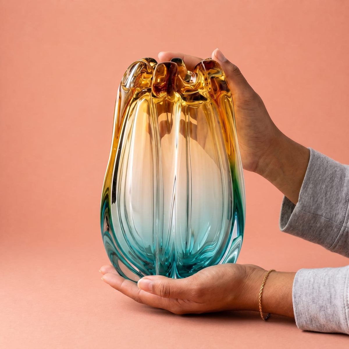 Vase Multicolore en Verre Soufflé | La Galerie du Vase