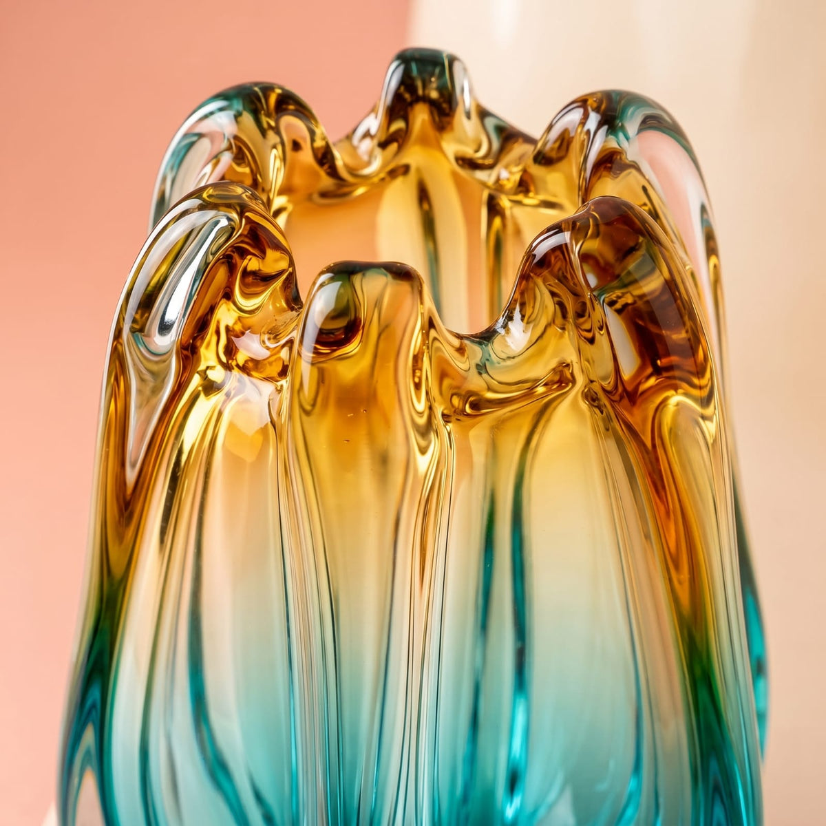 Vase Multicolore en Verre Soufflé | La Galerie du Vase