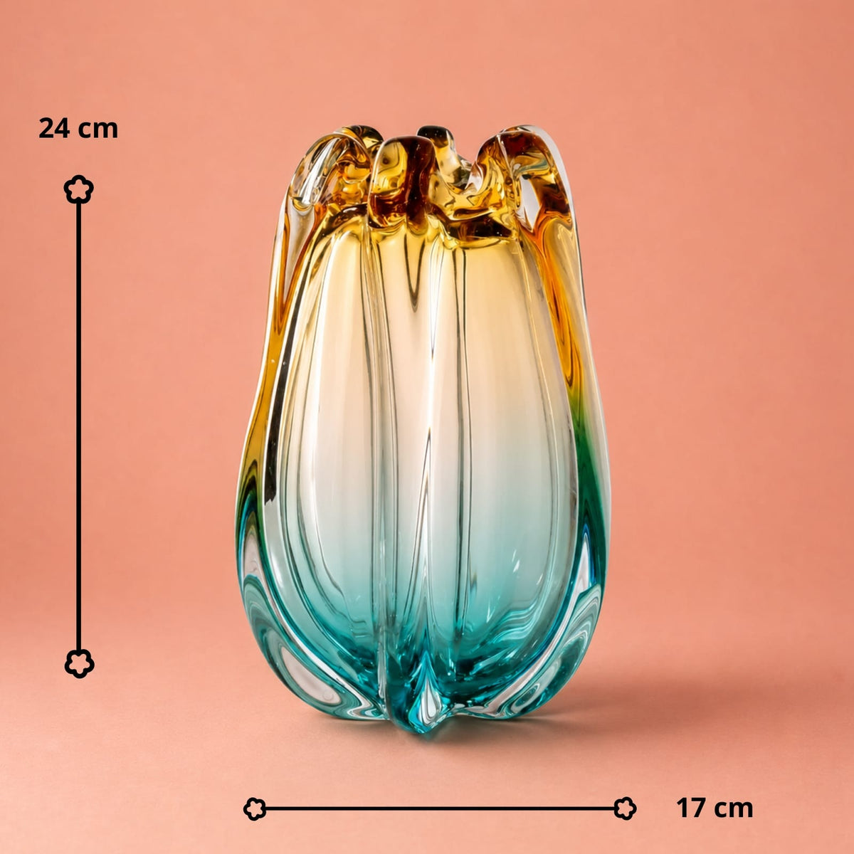 Vase Multicolore en Verre Soufflé | La Galerie du Vase