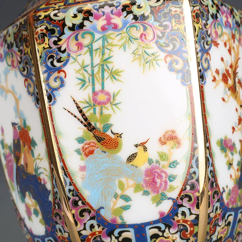 Vase rare chinois en porcelaine émaillée
